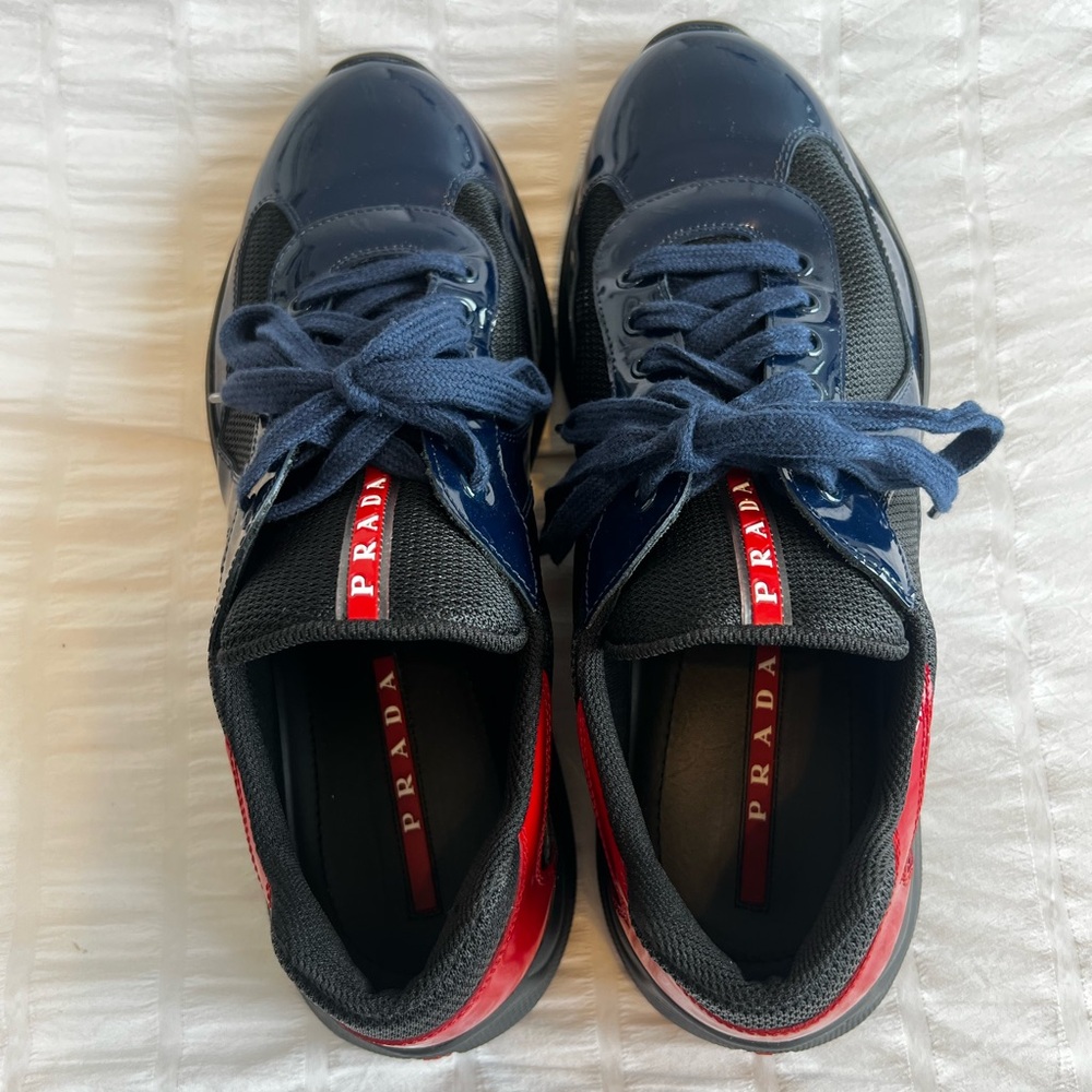 PRADA America’s Cup Patent Leather Sneakers - Picture 7 of 12